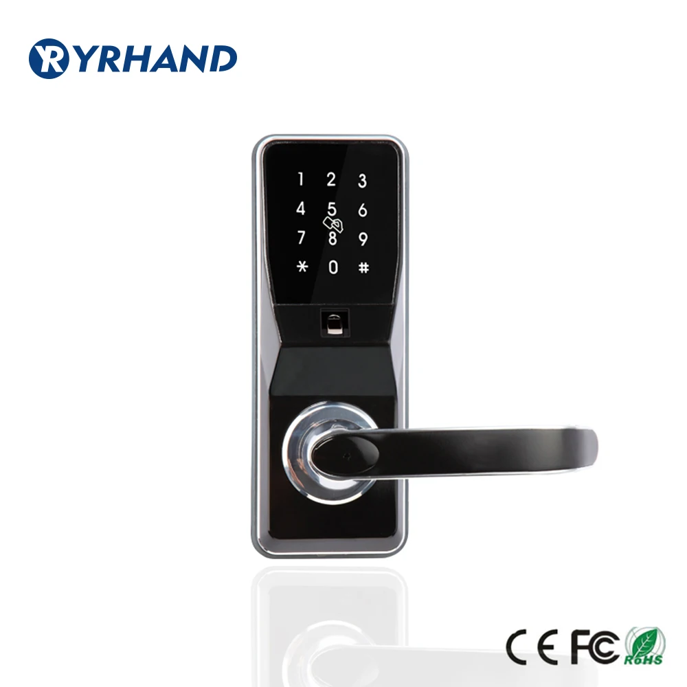 Разблокировка двери по отпечатку пальца pincode карта отпечаток и механический ключ