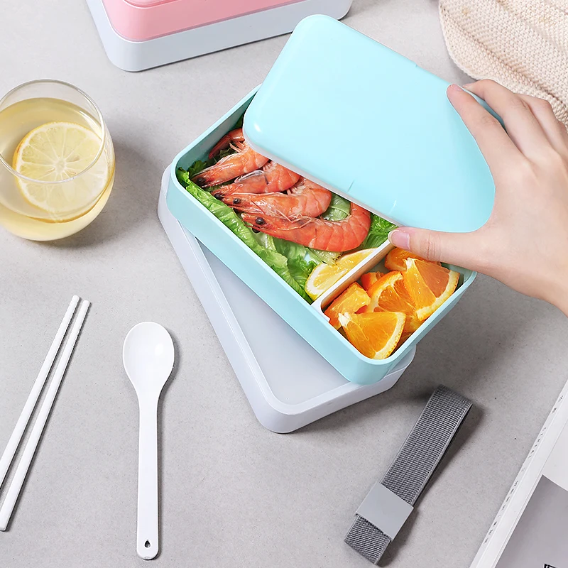 Baispo портативная коробка для обеда без BPA Bento с столовыми приборами контейнер еды