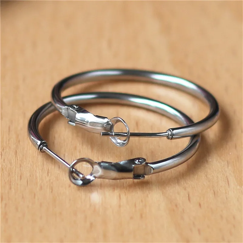 30mm Hoop Earrings 316 L Stainless Steel With Vacuum Plating No Easy Fade Allergy Free | Украшения и аксессуары