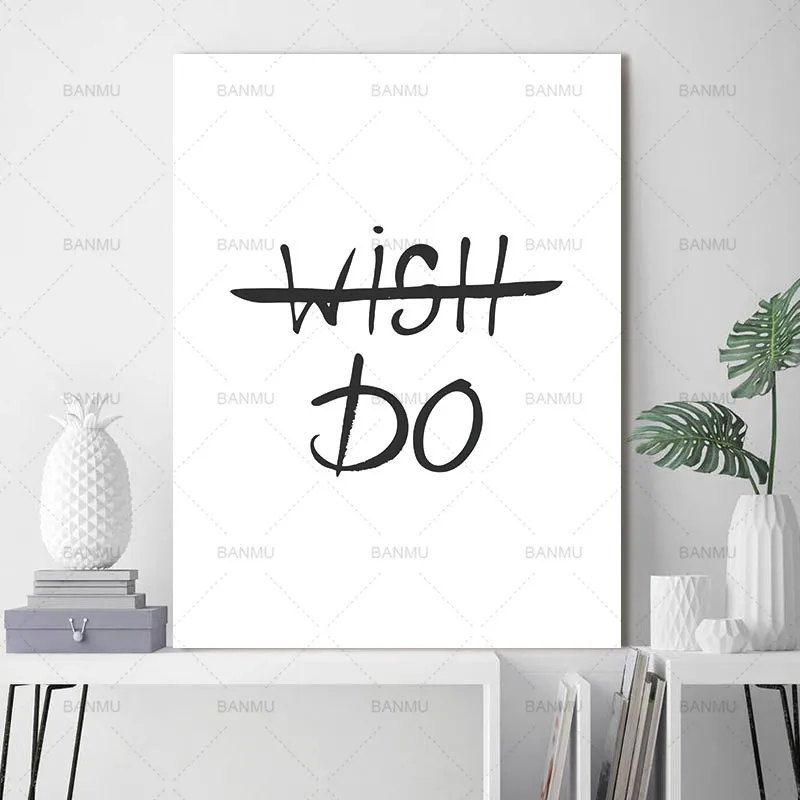 Wish Do Quote Холст Искусство Печать постер настенные фотографии для детской комнаты