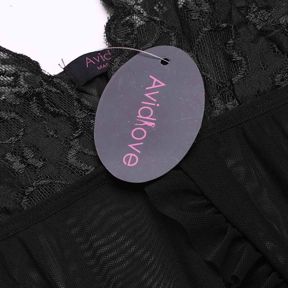Avidlove женское сексуальное нижнее белье Babydoll с трусиками цветочное кружево