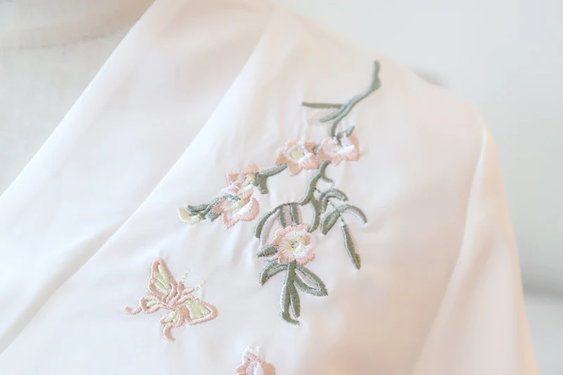Летнее женское винтажное платье Hanfu с цветочной вышивкой, китайский традиционный ханьфу, карнавальный костюм, народное древнее платье, Династия Тан