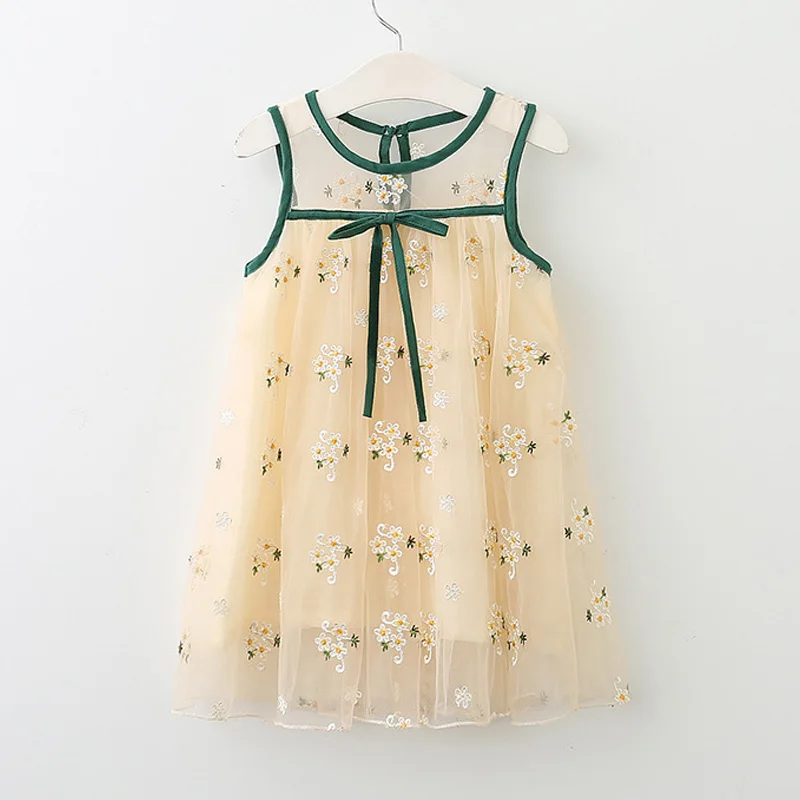 2017 новый prinsess платье девушки лето vestidos infantil рукавов цветок вышивка кружева сетки