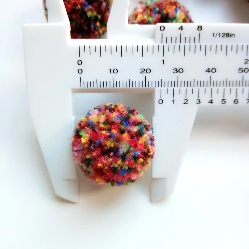 Мягкие шарики Помпоны для рукоделия 25 мм разноцветные помпоны украшения дома и
