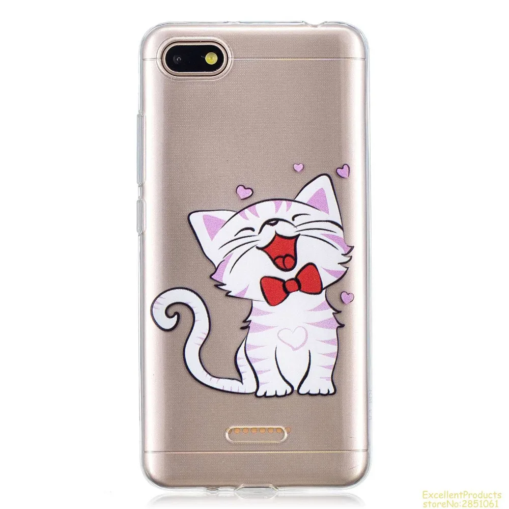 Силиконовый чехол для Xiaomi RedMi 6A fundas hoesje Красивый Веселый мультяшный из ТПУ с