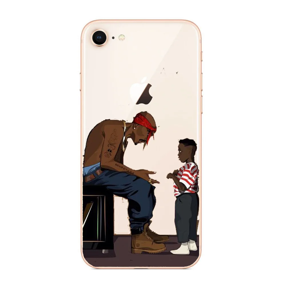 2Pac Тупак Амару Шакур Makaveli Coque Основа Чехол для телефона iPhone 8 плюс 7 6 6splus X 5S SE