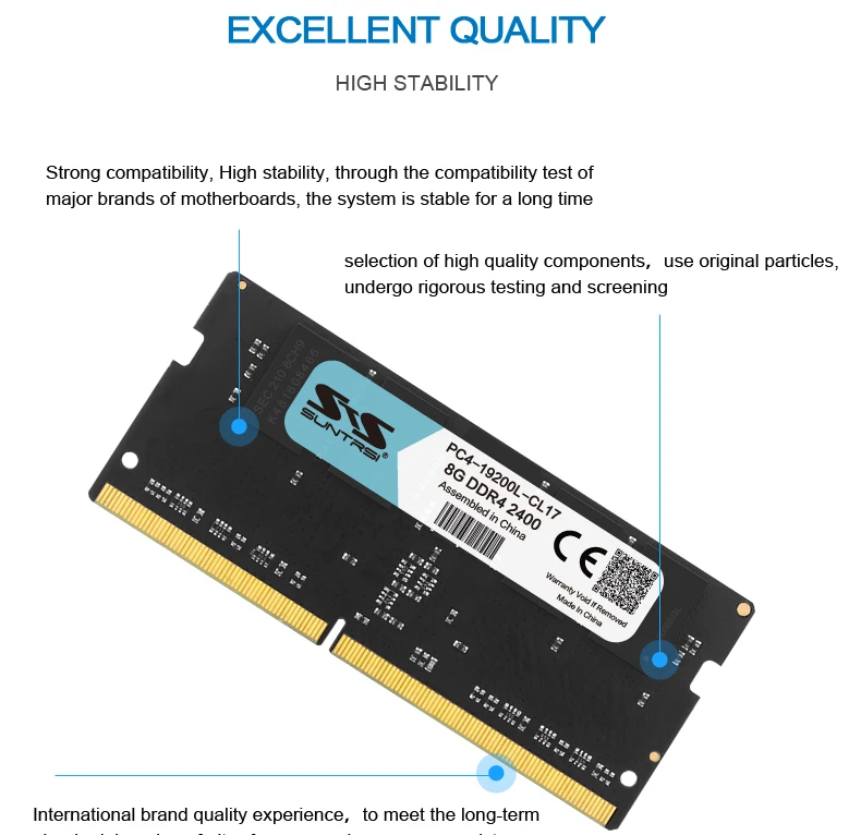Suntrsi DDR4 ноутбук с оперативной памятью 8 Гб оперативной памяти, поддержка памяти ddr4 ноутбук 1,2 V 2400 МГц 2133 Новая