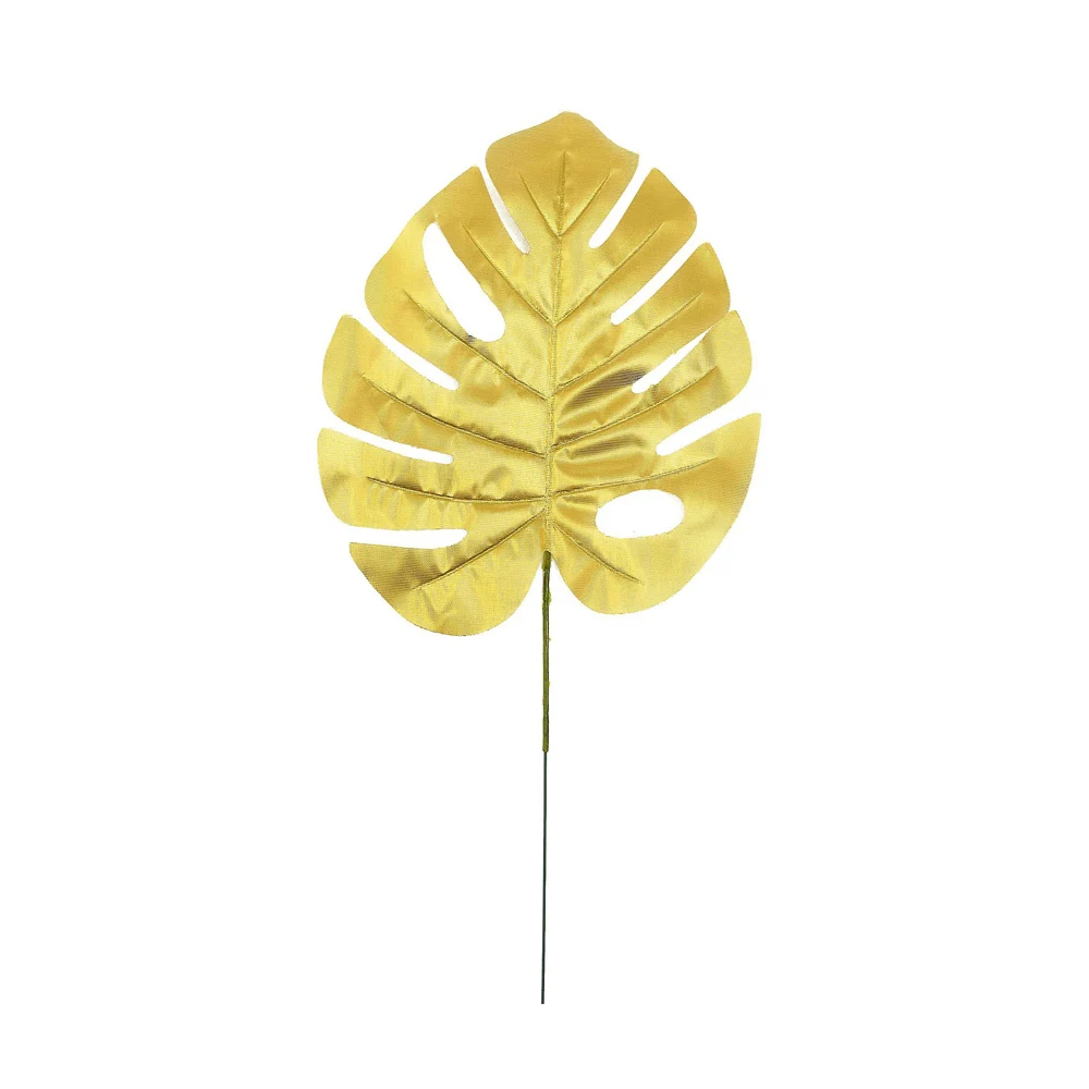 L Palm Leaves 3 шт., золотые листья, креативные летние джунгли, искусственные персидские листья для АЛОХА луу, вечерние украшения для стола - Цвет: L Palm Leaves