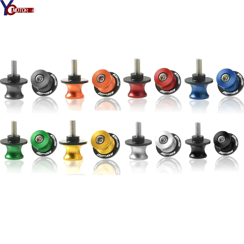 

Swingarm Spools Slider For Aprilia RSV MILLE 1999 2000 2001 2002 2003 CNC aluminum Stand Screw M6 Motorcycle Accessories
