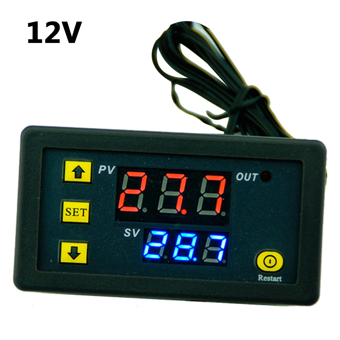 DC 12 V/24 V Цифровой термостат Температура Управление; регулятор нагрева охлаждения Управление инструменты светодиодный Дисплей