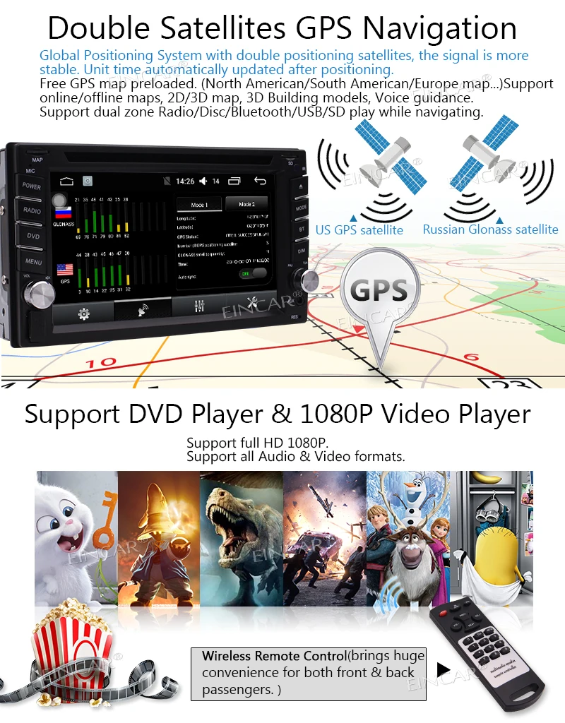 Android 6 0 Автомобильный DVD CD плеер 2 ''емкостный сенсорный экран в тире двойной Din