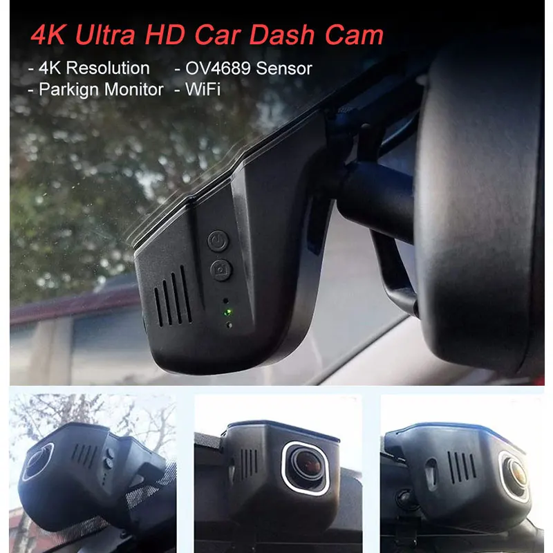 Junsun Новый Wi Fi Автомобильные видеорегистраторы 4 К 2160 P Ночное видение Ultra HD
