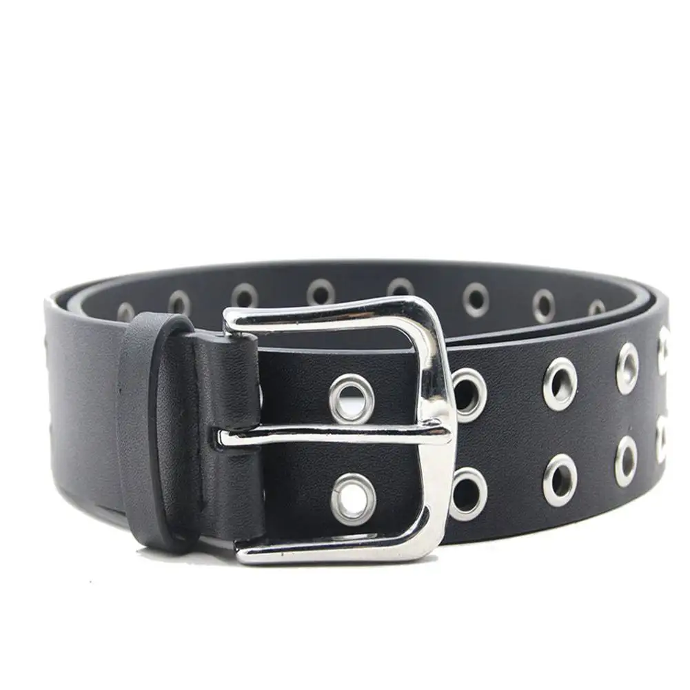 Поясной ремень с d образной пряжкой модный 2 ряда втулок Повседневный панк
