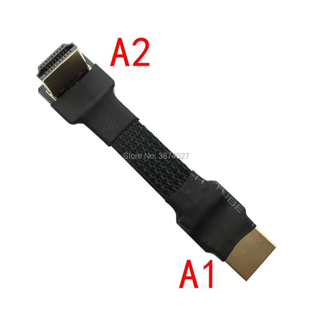 A1 HDMI Mini HDMI Micro HDMI 2,0 кабель конвертер угол 5/10/15/20/30/50/cm для PC AV HDTV lcd FPV FFC 3D