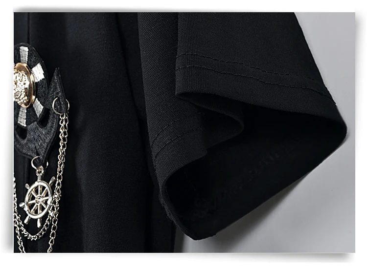 2017 не мейнстрим поддельные две части ворсовый воротник известный бренд футболка