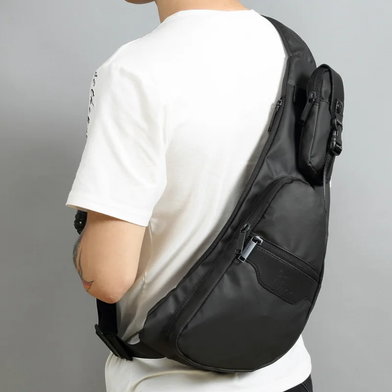 Рюкзак мужской нейлоновый нагрудная сумка через плечо Модный водонепроницаемый