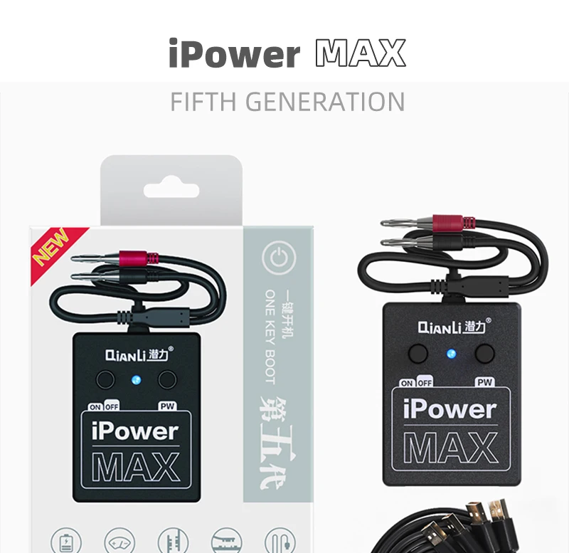 I power MAX 5th Gen источник питания i power Тестовый Кабель для iPhone 6G/6 S/6 P/6SP/7/7 P/8G/8 P/X/XS max испытательный кабель управления питанием постоянного тока