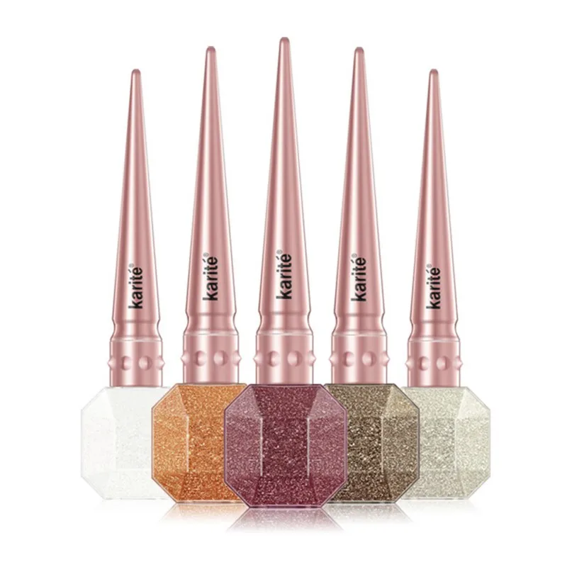 Алмазная сияющая жидкая подводка для глаз макияжа металлическая 6 видов цветов