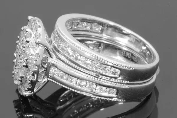 Luxury Promise ring sets 925 Sterling silver Cubic Zirconia Statement Party Wedding Band Rings for women Flower Finger Jewelry | Украшения