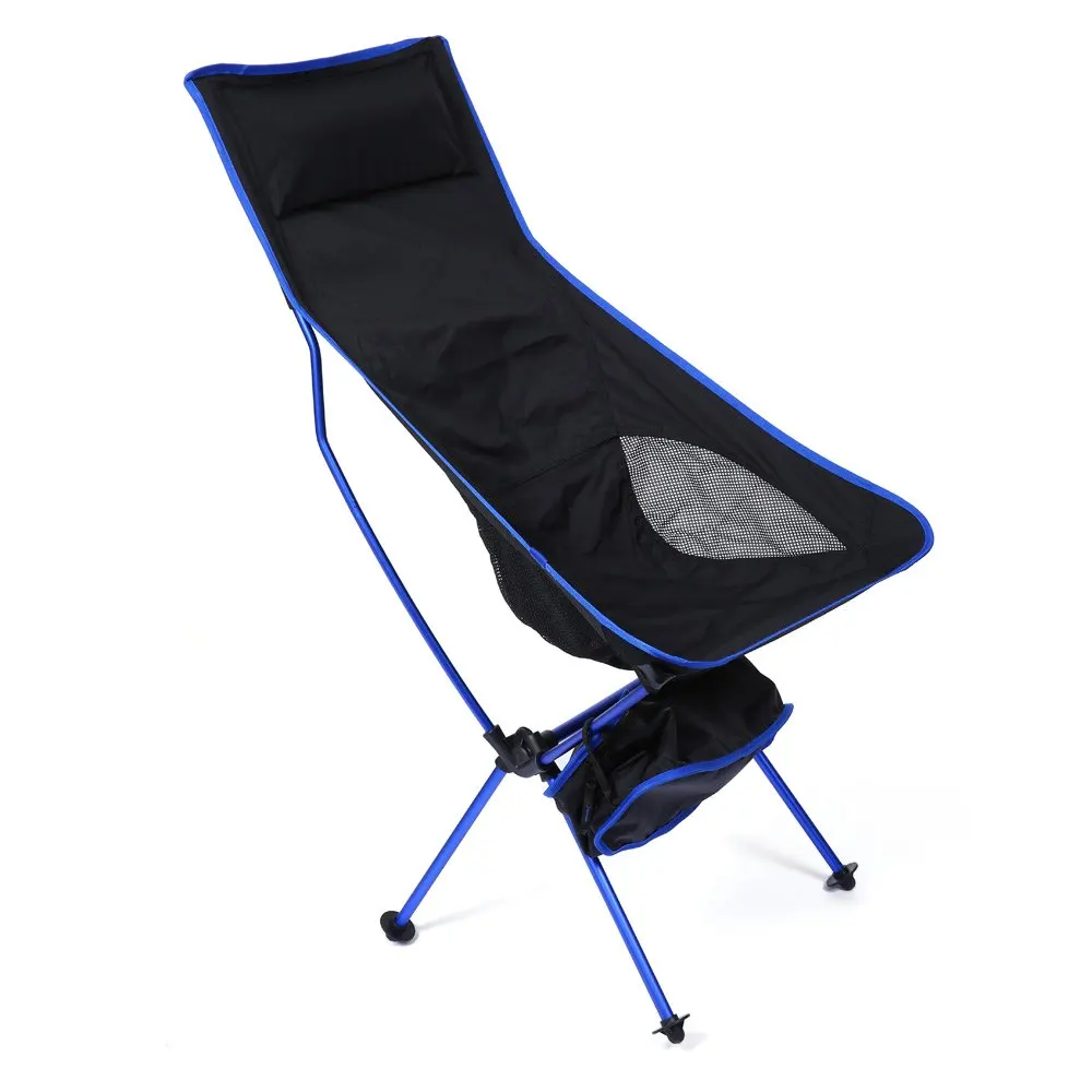 Темно-синий портативный стул съемный алюминиевый сплав Расширенный складной для