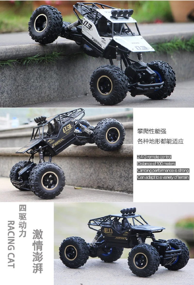 1/12 Радиоуправляемый двухмоторный привод Bigfoot автомобиль внедорожник с светильник 4WD Rock Crawlers 4x4 вождение автомобиля 2,4 ГГц электрические игрушки
