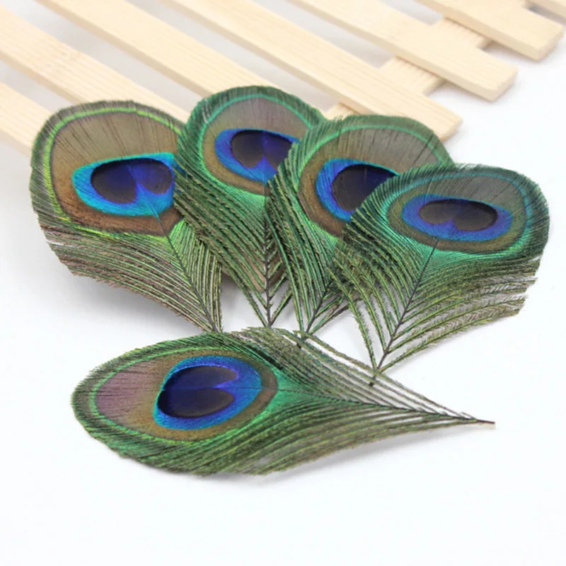 10PCS/Lot Peacock Feathers Trimmed peacock eye costumes Necklace accessories Decorative for Craft Wedding Decoration DIY Plumes