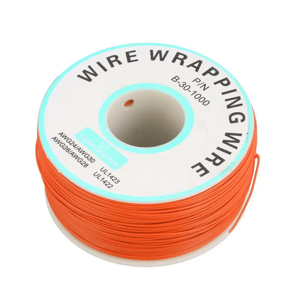 Оранжевый 250 м 30awg одножильный медный провод ОК линия цепи полета линия Pcb Перемычка провода электронный сварочный кабель - Цвет: Оранжевый