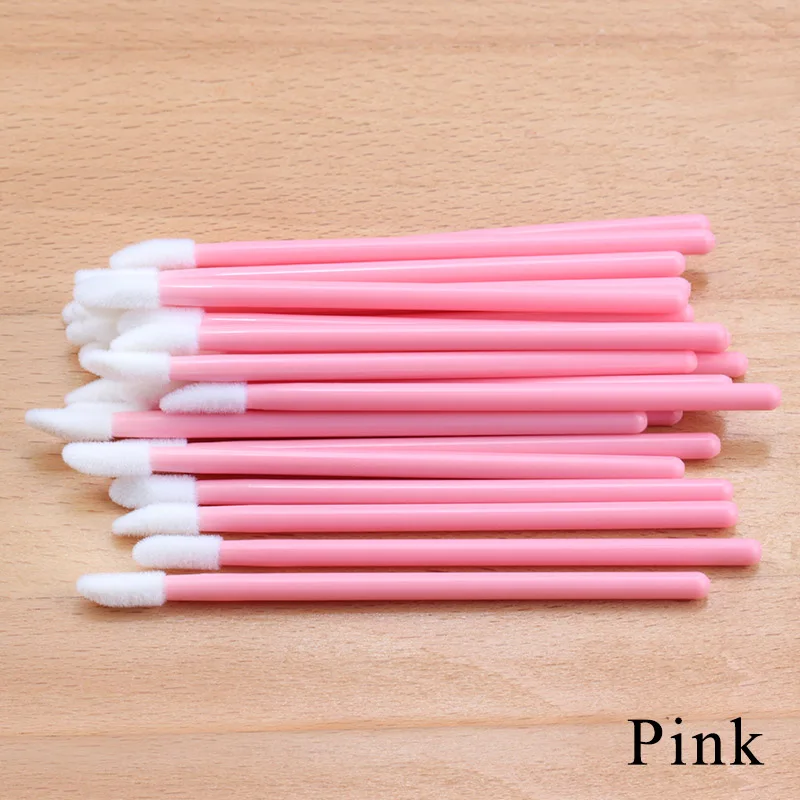 Pink 50pcs 50 шт одноразовые реснички кисть индивидуальное Удаление ресниц Очищающая тушь аппликатор макияж кисти для наращивания ресниц инструмент - Handle Color: Pink 50pcs
