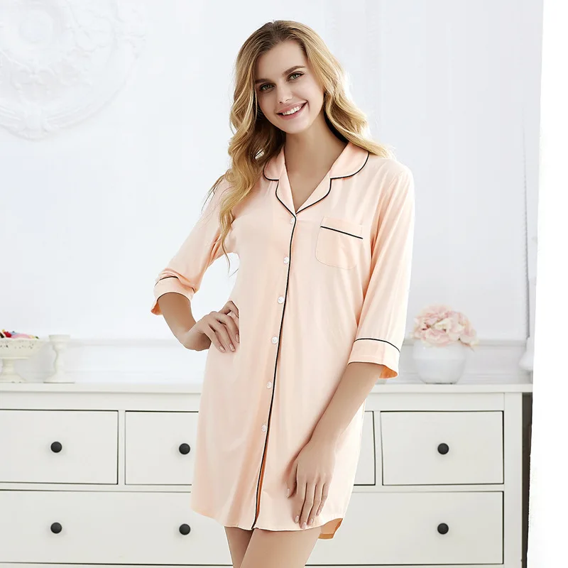 Бренд SoftFox сезон осень весна Ночная рубашка женская сексуальная на бретельках 100%