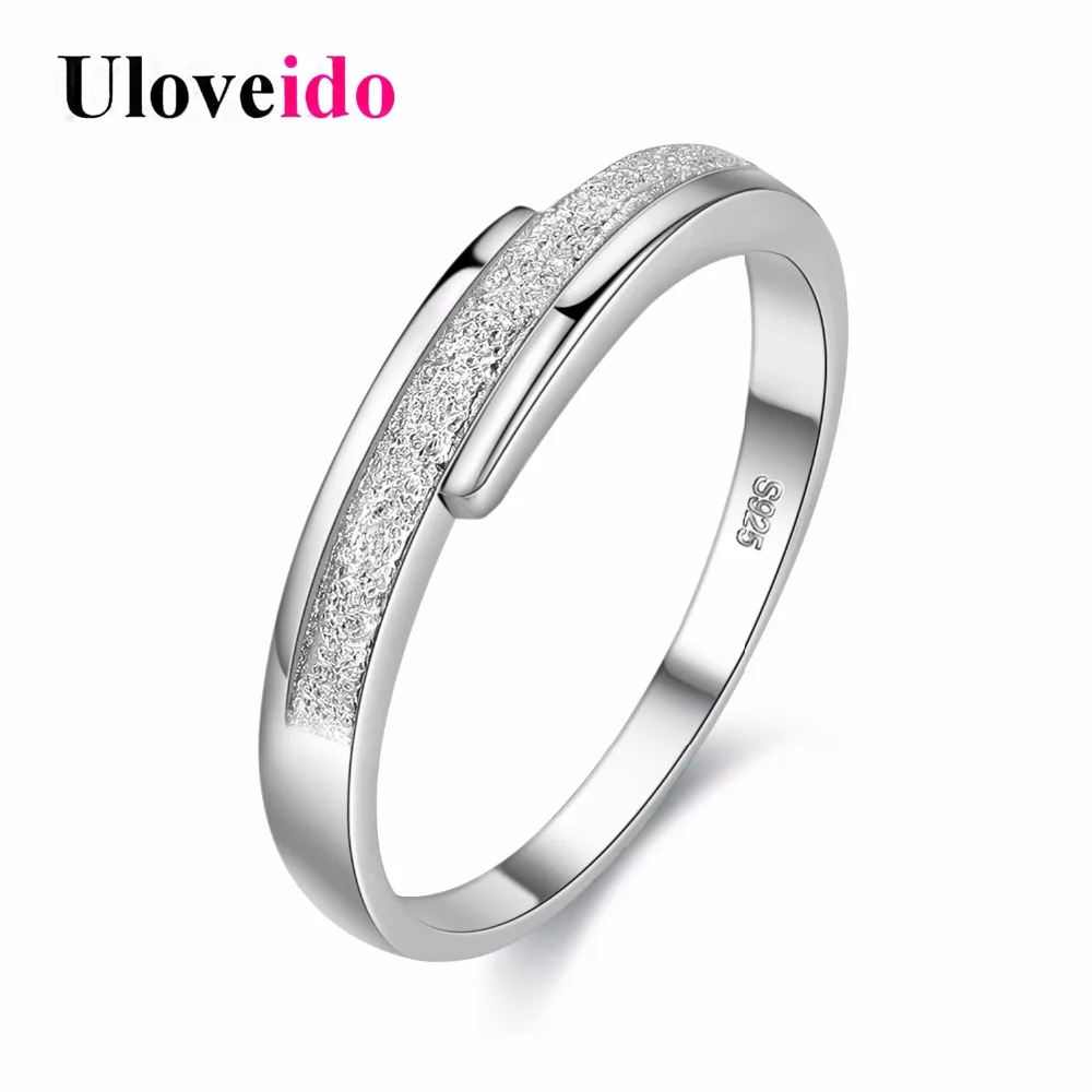 Обручальное кольцо унисекс Модные кольца для женщин/мужчин серебряное обещания