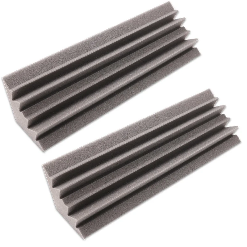 2 pcs 4," x 4,7" x 18," настенная угловая басовая ловушка студийная панель Звукопоглощающая акустическая пена Звукопоглощающая обработка - Цвет: 2 pcs