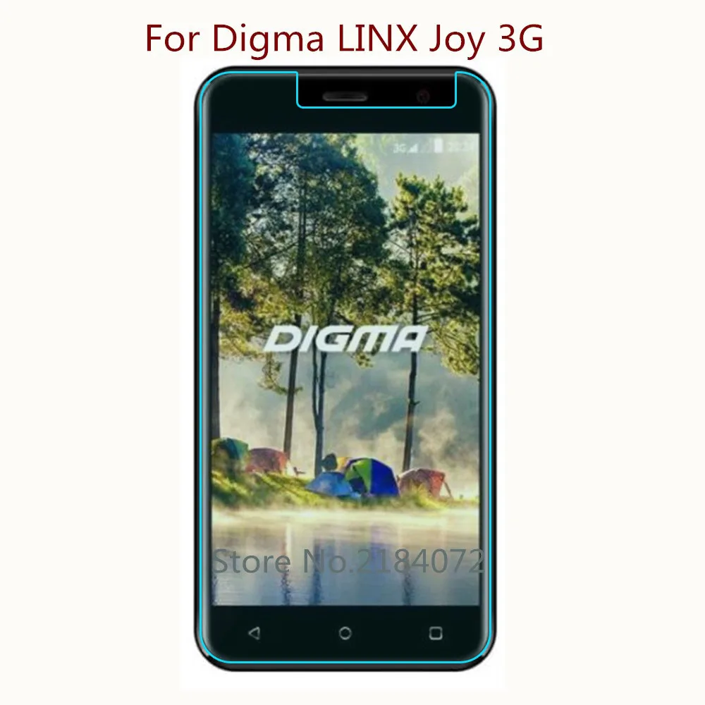 Защитное стекло 9H 2.5D для телефона Digma LINX Joy 3G закаленное смартфона Передняя пленка