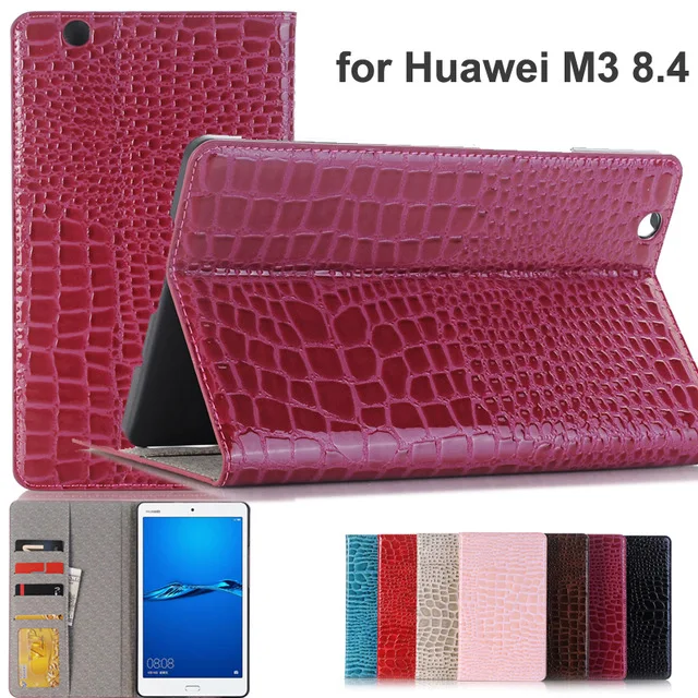 Для Huawei Mediapad M3 8 4 Роскошный чехол из крокодиловой кожи с защитой от взлома кошелек