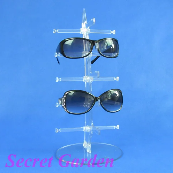 

TONVIC Clear View SunglassGlasses Display Stand Holder For 5 Pairs