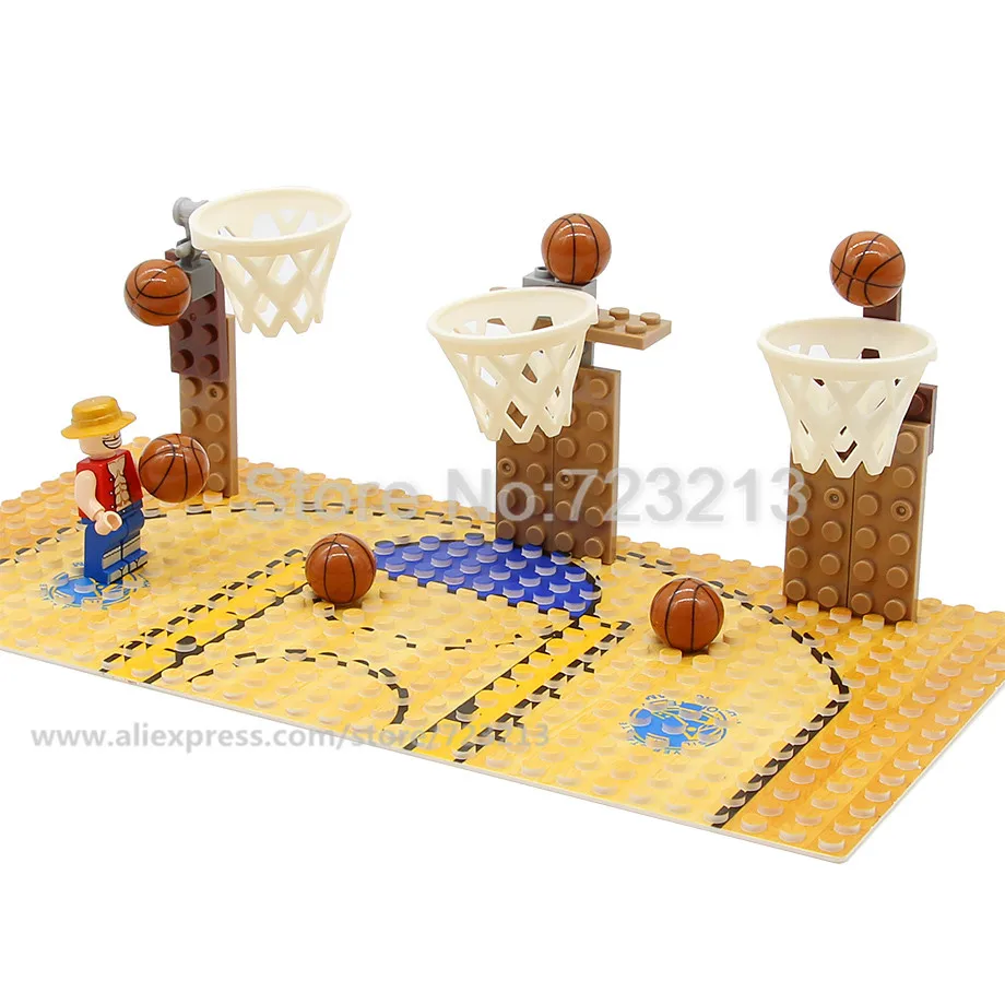 6 4*8 8*13 2 см баскетбольная подставка с опорами Часть Аксессуары MOC корт мяч модель