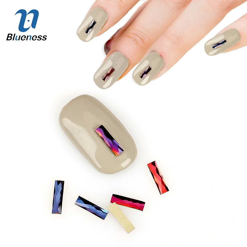 10 шт./лот Стразы для 3D Дизайн ногтей украшения плоской форме прямоугольника