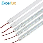 5 шт.лот DC 12 В светодиодная балка 50 см 5730 Светодиодная жесткая полоска V-образного алюминиевого профиля настенная угловая лампа, освещение для шкафа, кухни