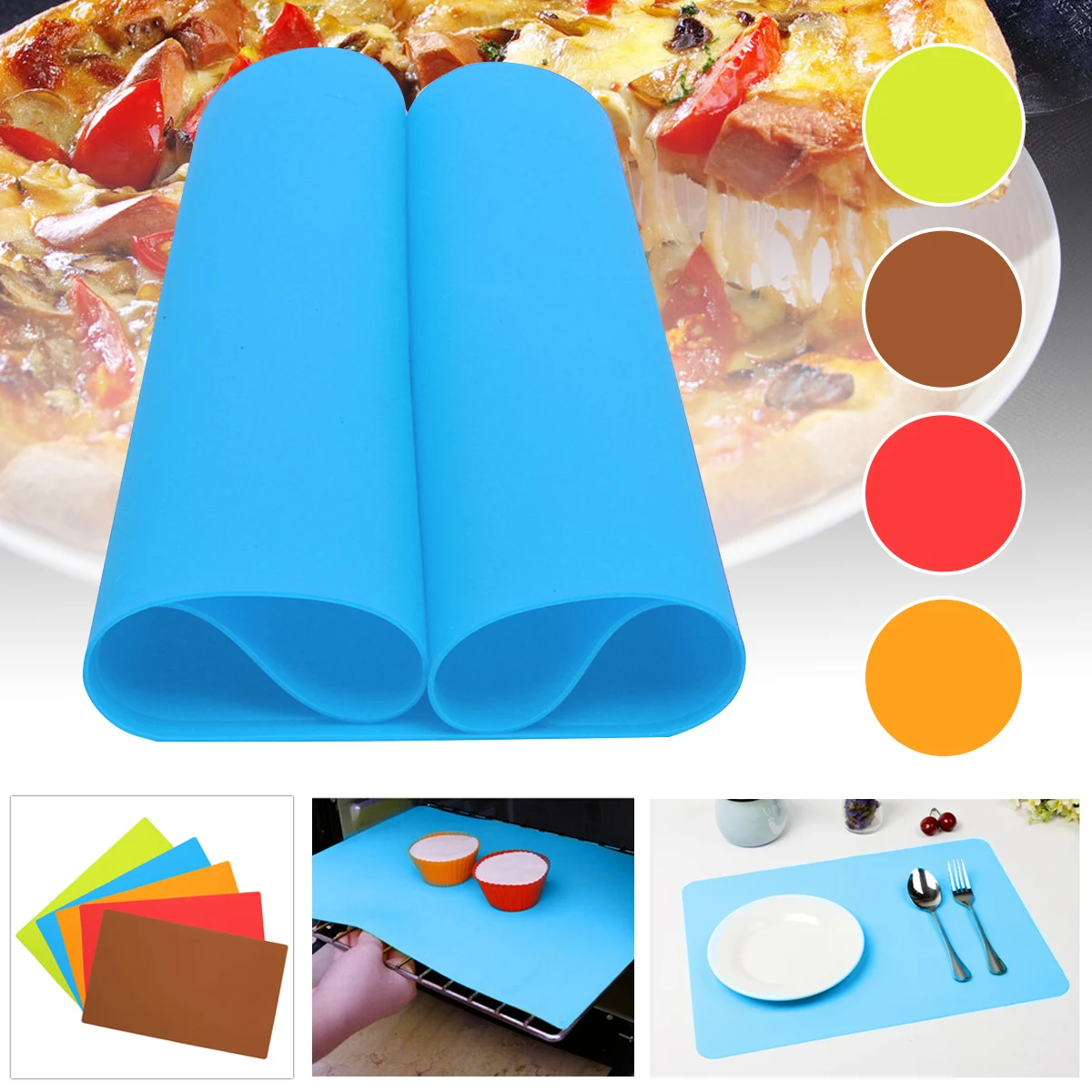 Силиконовый Экстра большой толстый лист для выпечки рабочий коврик поднос