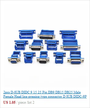 10 шт./лот) DB15 15 P параллельный порт DB15 15 Pin D Sub Male 15 Way Проволочный припой разъем DB15 разъем VGA адаптер