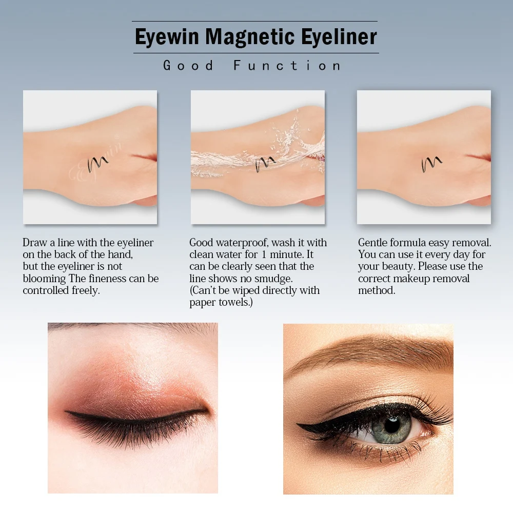 Eyewin Магнитная жидкая подводка для глаз Накладные ресницы макияж ресниц Набор 3D 5