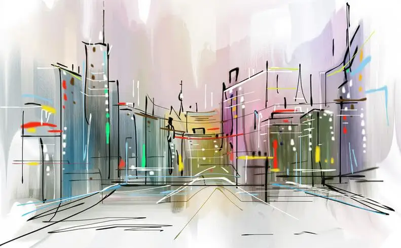 3D индивидуальные обои мода ручная роспись акварель города ТВ фото настенные