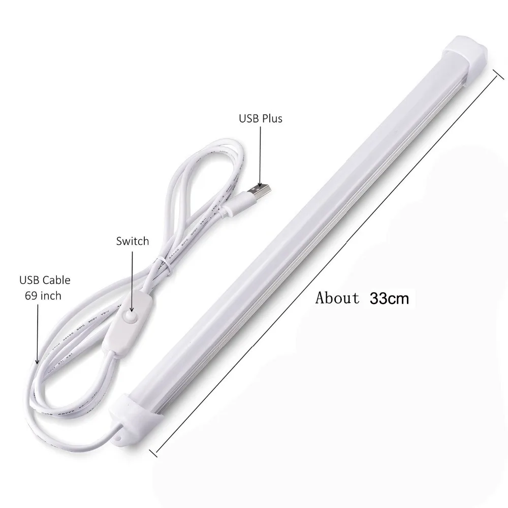 Светодио дный светодиодные USB лампы для книг DC 5 В в 2835 SMD портативный 33 см трубка