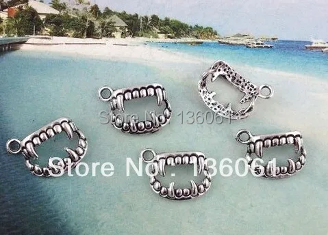 Подвески зубы под античное серебро подвески вампира для изготовления ювелирных