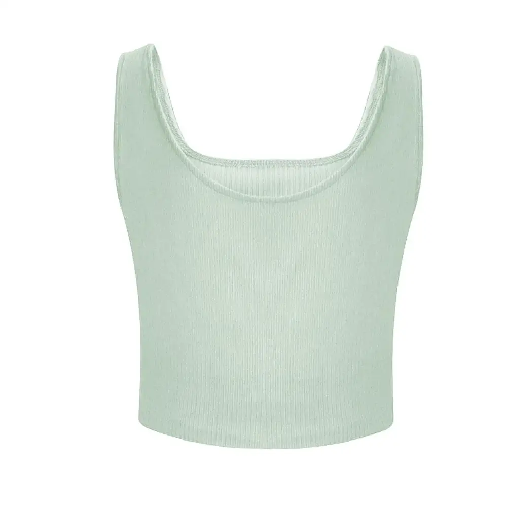 Womens Sexy Casual Slim Sleeveless Tank Tops Vest Solid Color Crop Top For Ladies Fitness Vest Women Clothing Tops Ladies TT3