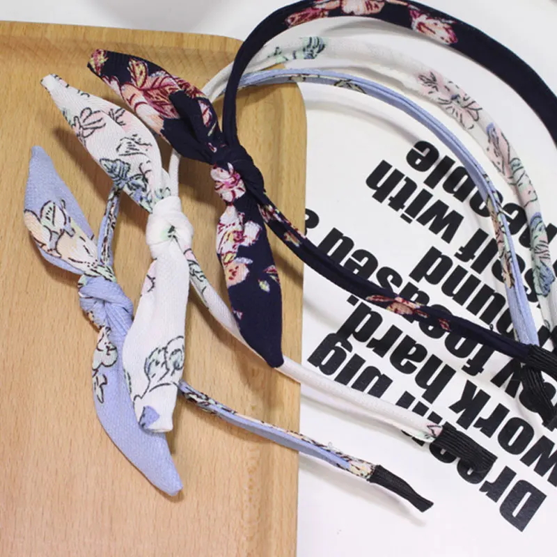 M MISM пасторальный цветочный обруч для волос корейский стиль заячьи ушки милые