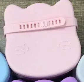 Pink Cat Силиконовые Детские чаша для Кулинария для детей для кормления, для еды feedkid Kinder сервисы Assiette Enfant контейнер для закусок Nordic Мультяшные миски - Цвет: Pink Cat