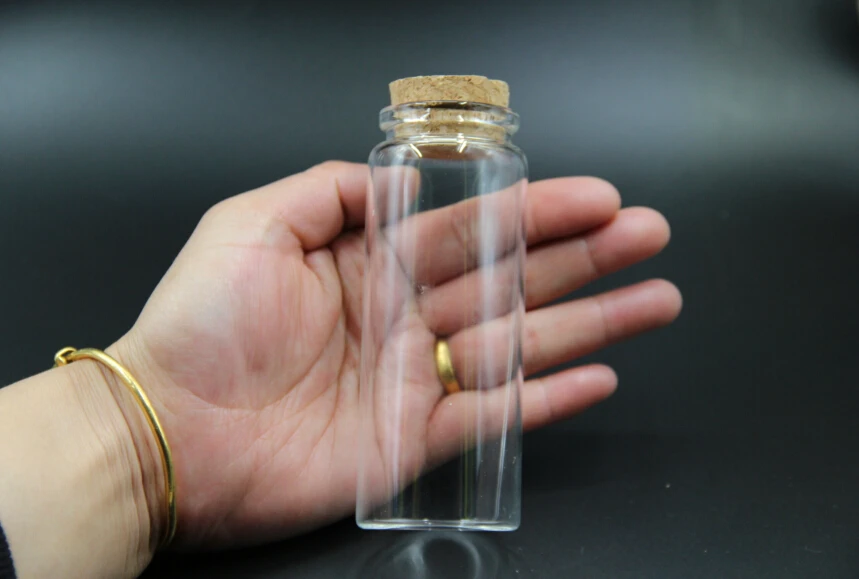 24pcs/lot 47*120mm 150ml High Quality Glass Bottles With Cork Empty Jars Crafts Clear Food Spice Liquid Perfume Decor | Дом и сад