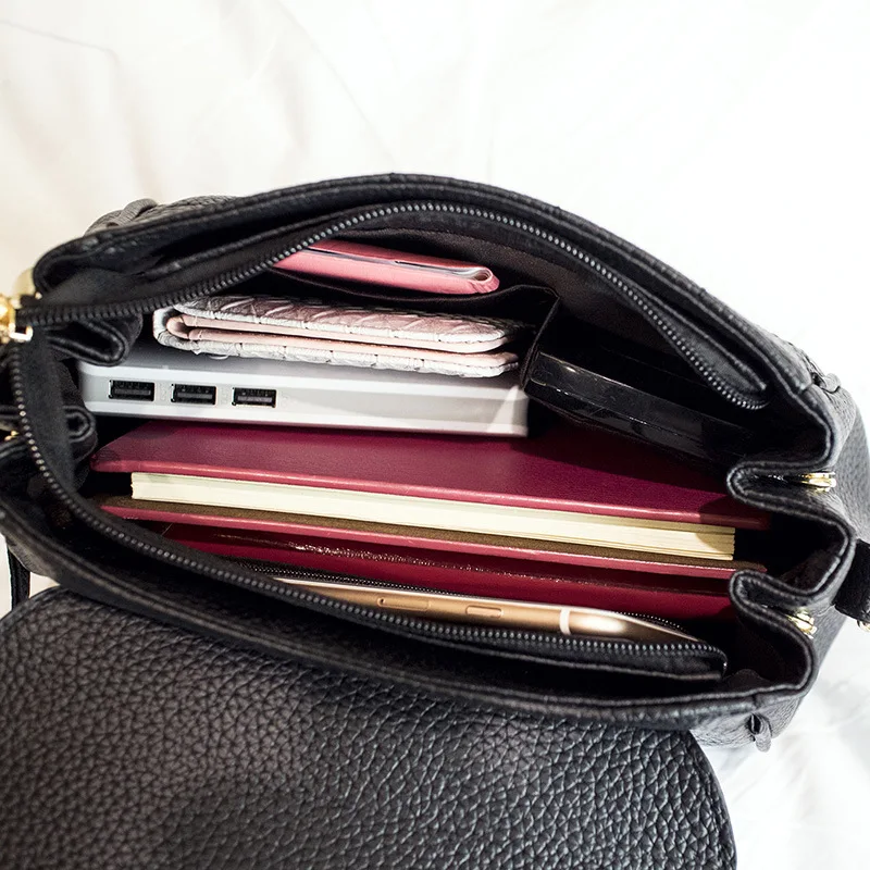 Fashion Korean Women Bag PU Leather Handbags Pure Color Shoulder Plaid Small Flap Crossbody Bags for Messenger | Багаж и сумки