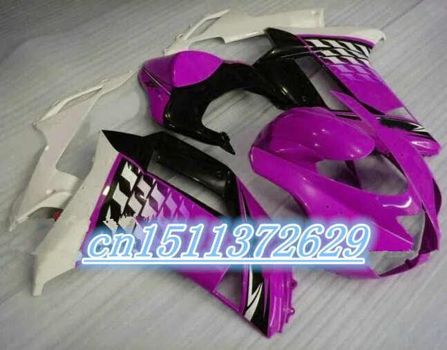 Dor распродажа 2007 2008 Kawasaki ZX6R Ninja 636 комплекты обтекателей 07 08 Фиолетовый Черный