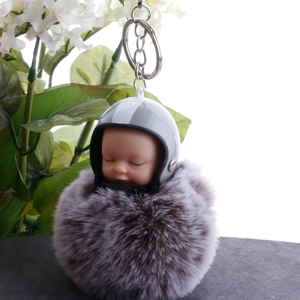Новинка плюшевая Спящая кукла Kawaii брелок мягкий на ощупь милый детский для